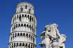 Statua Angeli E La Torre Pendente Di Pisa